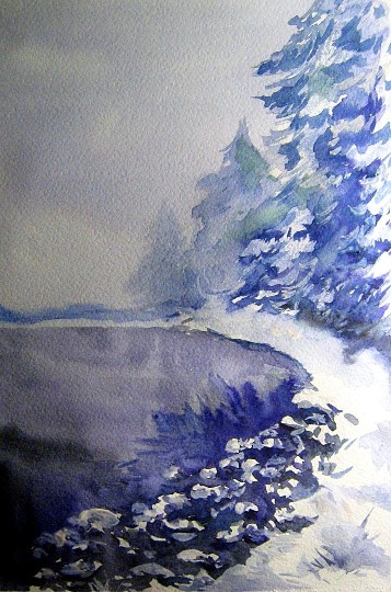 Акварельная зима. Зимний пейзаж - Калачева (2016)_0.jpg